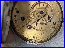 Antique Scottish Sterling Silver Pocket Watch John Mcleod Aberdeen Needs Work