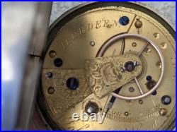 Antique Scottish Sterling Silver Pocket Watch John Mcleod Aberdeen Needs Work