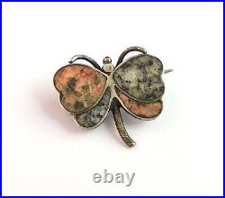 Antique Scottish agate and Silver Butterfly brooch