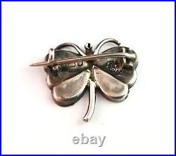 Antique Scottish agate and Silver Butterfly brooch