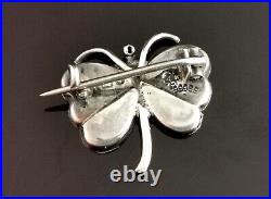 Antique Scottish agate and Silver Butterfly brooch