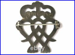 Antique Silver Large Scottish Luckenbooth brooch