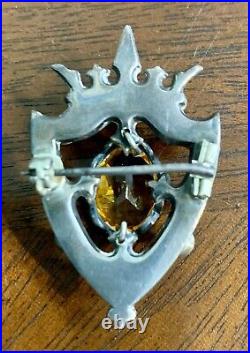 Antique Sterling Scottish Shield Brooch/Pin