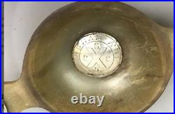Antique Sterling Silver And Horn Scottish Masonic Whisky Quaich C1910