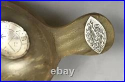 Antique Sterling Silver And Horn Scottish Masonic Whisky Quaich C1910