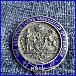 Antique Sterling Silver Enamel The Scottish Clans Association Of London Brooch