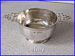 Antique Sterling Silver Quaich Scottish Drinking Bowl- London 1895 Maker G. M. J