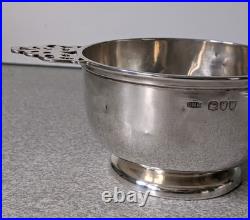 Antique Sterling Silver Quaich Scottish Drinking Bowl- London 1895 Maker G. M. J