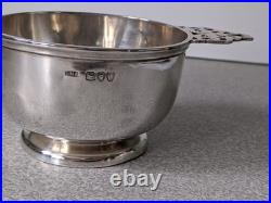 Antique Sterling Silver Quaich Scottish Drinking Bowl- London 1895 Maker G. M. J