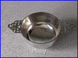 Antique Sterling Silver Quaich Scottish Drinking Bowl- London 1895 Maker G. M. J