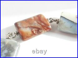 Antique Sterling Silver Scottish Agate Bracelet