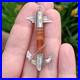 Antique Sterling Silver Scottish Banded Agate Anchor Brooch/Pendant