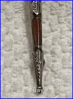 Antique Sterling Silver Scottish Dirk Kilt Brooch Pin