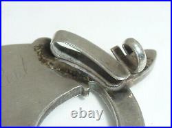 Antique Sterling Silver Scottish Penannular Tara Brooch Agate Connemara Gemstone