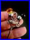 Antique Sterling Silver Scottish Stone Set Hair Pin, Amethyst & Citrine