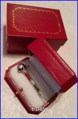 Antique VICTORIAN Sterling Silver Scottish Agate DIRK SWORD Pin/Brooch BOXED