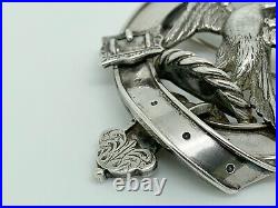 Antique Victorian Jamieson Aberdeen Scottish Sterling Silver TREFEEN Clan Badge