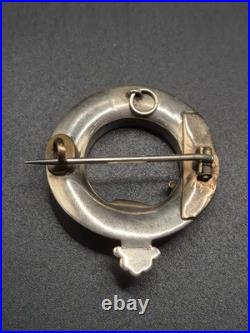 Antique Victorian Scottish Agate Jasper & 9ct Gold & Sterling Silver Brooch 6.7g Antique Victorian Scottish Agate Jasper & 9ct Gold & Sterling Silver Brooch 6.7g