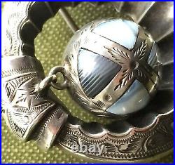 Antique Victorian Scottish Agate Sterling Pebble Brooch c1890 Rare Design Unique