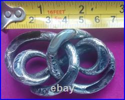Antique Victorian Scottish Silver Agate Love Knot Brooch, RareLarge MissingAgateA