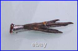 Antique Victorian Scottish Silver Grouse Talon Brooch