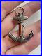 Antique Victorian Scottish Silver Montrose Mix Agate Anchor Brooch Pin 1.8