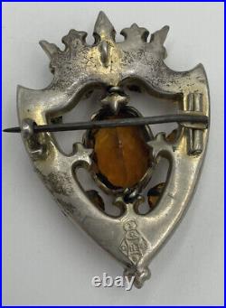 Antique Victorian Scottish Sterling Luckenbooth Brooch-1866 Kitemark