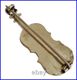 Antique Victorian Scottish Sterling Silver Agate Cello Brooch