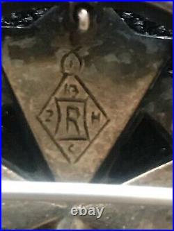 Antique Victorian Scottish Sterling Silver Agate Kilt Pin Brooch Kite Mark 1869
