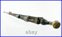 Antique Victorian Scottish Sterling Silver Dirk Kilt Pin Dagger Brooch AS IS