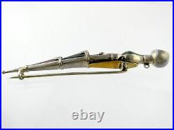 Antique Victorian Scottish Sterling Silver Dirk Kilt Pin Dagger Brooch AS IS