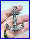 Antique Victorian Scottish Sterling Silver Montrose Agate Anchor Brooch Pin 2.25