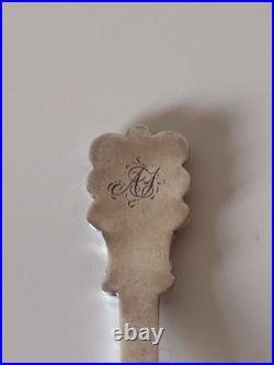 Antique Victorian Silver Caddy Spoon Hilliard & Thomason 1856 Scottish Thistle