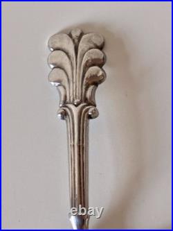 Antique Victorian Silver Caddy Spoon Hilliard & Thomason 1856 Scottish Thistle