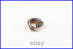 Antique Victorian Sterling Silver Scottish Agate St Andrews Cross Saltire Brooch