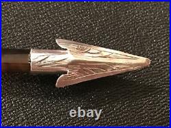 Antique Victorian Sterling Silver Scottish Banded Agate Arrow Brooch Pin 3.25