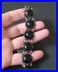 Antique Victorian Sterling Silver Scottish Bullseye Banded Agate Bracelet