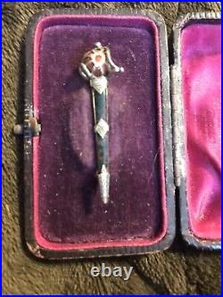 Antique Victorian Sterling Silver Scottish DIRK SWORD Pin / Brooch Approx 1890's