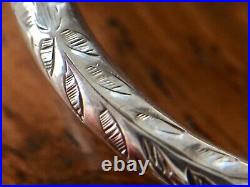 Antique Victorian Sterling Silver Scottish Thistle Penannular Brooch 8.2g