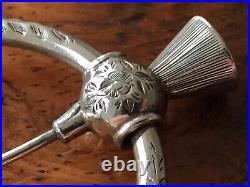 Antique Victorian Sterling Silver Scottish Thistle Penannular Brooch 8.2g