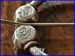 Antique Victorian Sterling Silver Scottish Thistle Penannular Brooch 8.2g