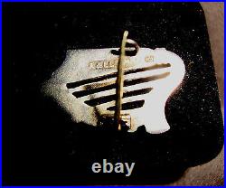 Antq A&LLd Scottish Jasper Bloodstone Agate Harp Sterling Silver Pin Date 1898