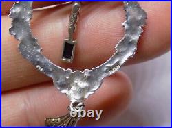 Art Deco Design Scottish Sterling Silver Necklace. 16 Inch Chain. Designer Ej