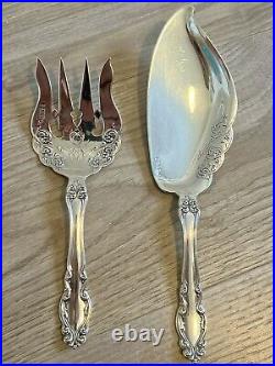 Art Nouveau Scottish Antique Sterling Silver Servers 1904 Edwardian