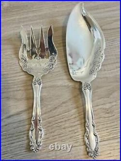 Art Nouveau Scottish Antique Sterling Silver Servers 1904 Edwardian