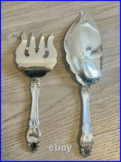 Art Nouveau Scottish Antique Sterling Silver Servers 1904 Edwardian