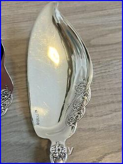 Art Nouveau Scottish Antique Sterling Silver Servers 1904 Edwardian