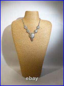 Art Nouveau Scottish Solid Silver Festoon Necklace Hallmark Dust Jewellery Boxed