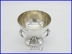Arts & Crafts Scottish Sterling Silver Planished Golf Trophy Antique 1937