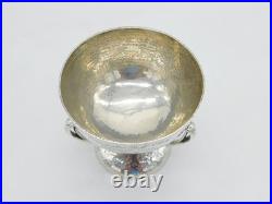 Arts & Crafts Scottish Sterling Silver Planished Golf Trophy Antique 1937